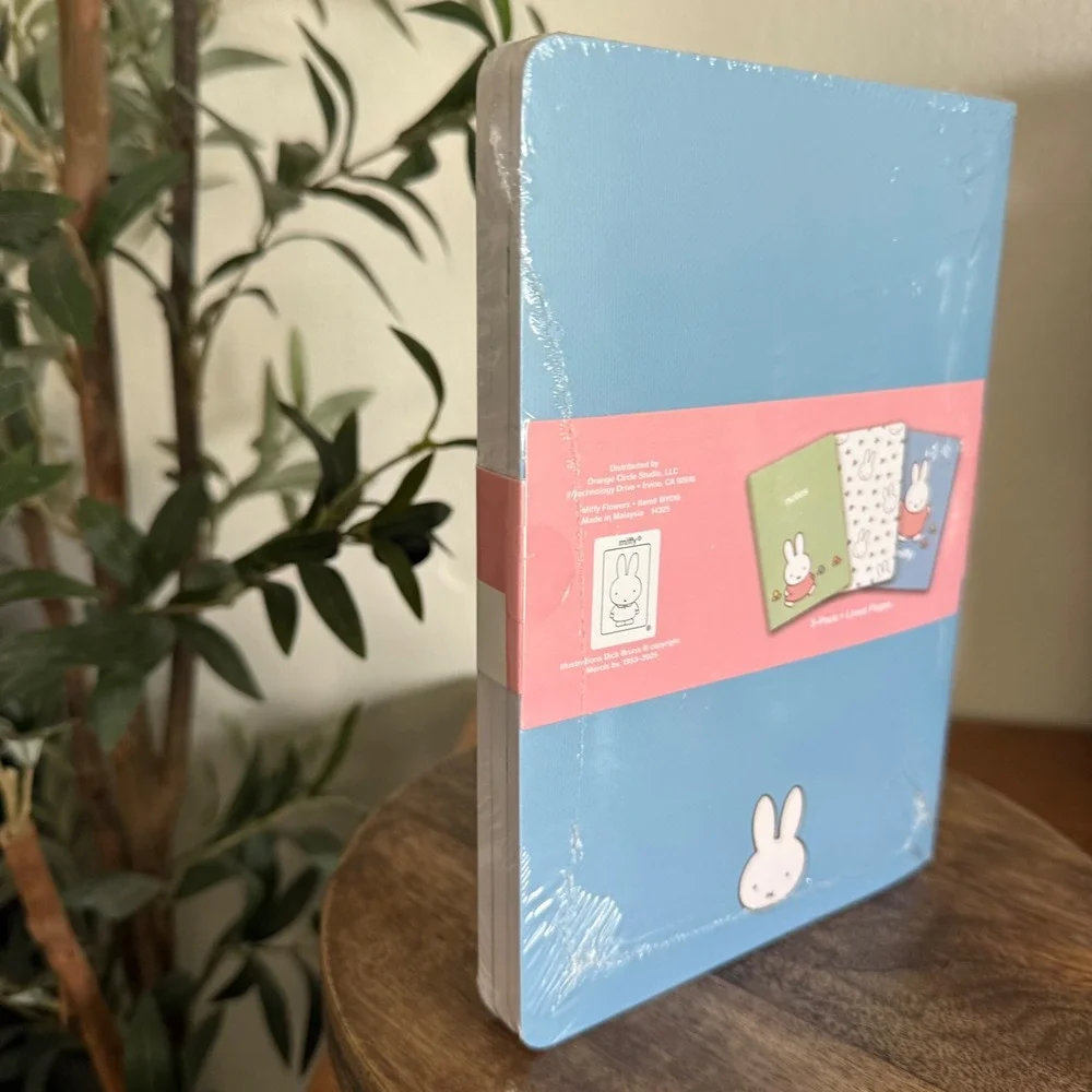Miffy Flowers Notebook Trio 3-Pack Lined Journals Orange Circle Studio MY016 NEW